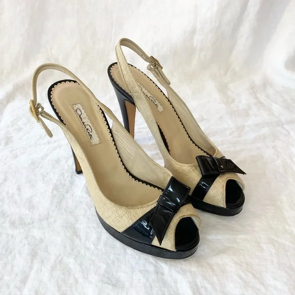 Oscar de la Renta Peep Toe Heels - Picture 2 of 15